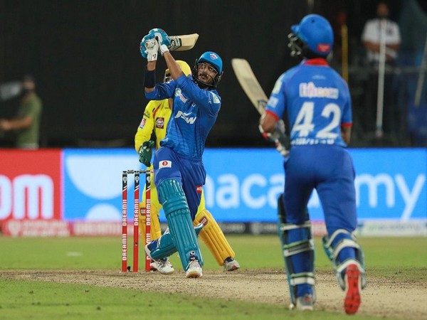 Delhi Capitals' Axar Patel in action against CSK. (Photo/ iplt20.com)