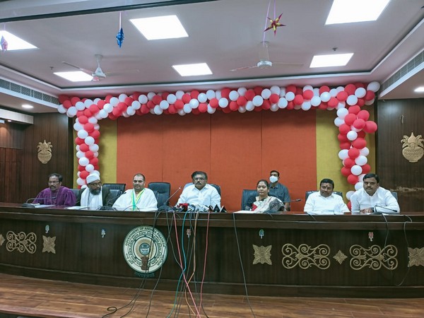 Andhra Pradesh Ministers held a press conference over the ofrmation of Communal Harmony Committees (Photo/ANI)