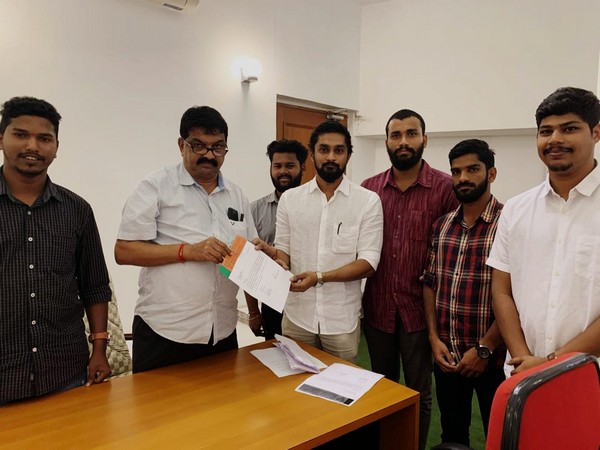 BJYM met Speaker Shri Rajesh Patnekar in Panaji and demanded Rohan Khaute's suspension from the ongoing assembly session. [Photo/ANI]