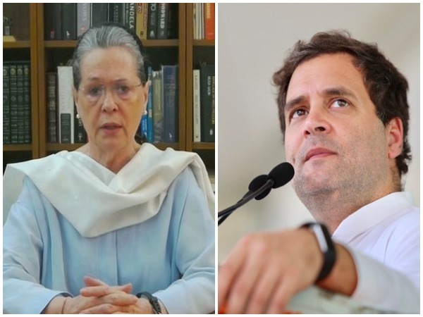 Congress Congress interim president Sonia Gandhi and party MP Rahul Gandhi (Photo/ANI)