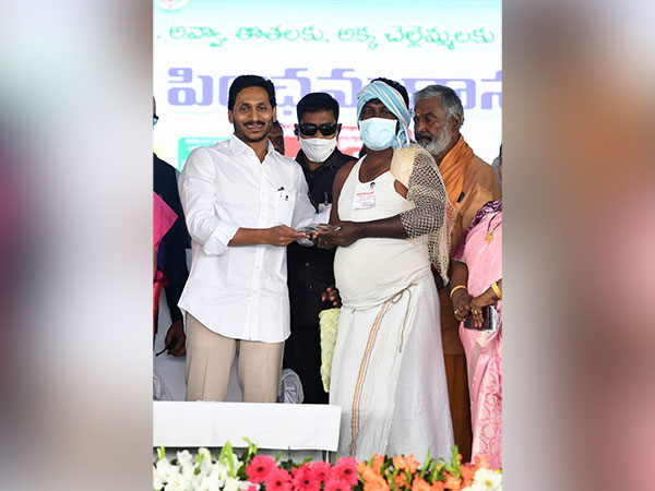 Andhra CM during launch of enhanced pension amount under YSR Pension Kanuka scheme