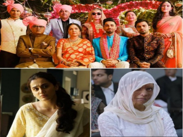 Posters of the films 'Shubh Mangal Zyada Saavdhan,' 'Thappad,' and 'Chhapaak' (Image Source: Instagram)