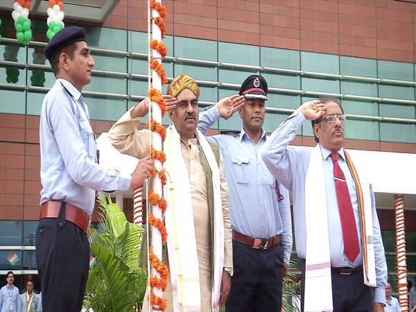 AAI chairman Anuj Aggarwal hoisted the national flag in New Delhi on Thursday