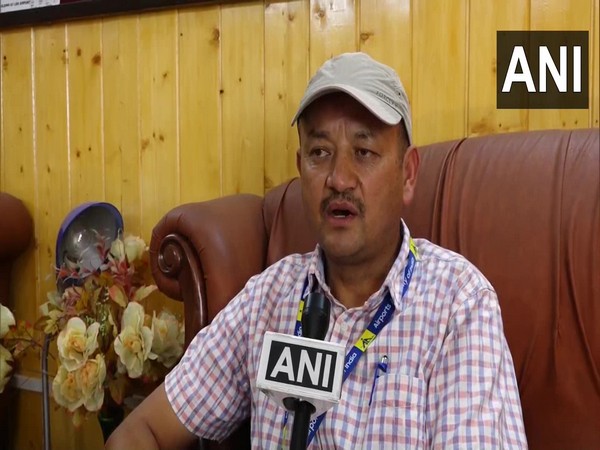 Sonam Nurboo, Kushok Bakula Rinpoche Airport Director, Leh speaking to ANI on Sunday. (Photo/ANI)