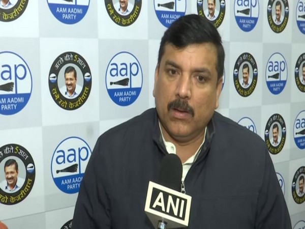 Rajya Sabha MP Sanjay Singh speaking to ANI in New Delhi on Thursday. Photo/ANI