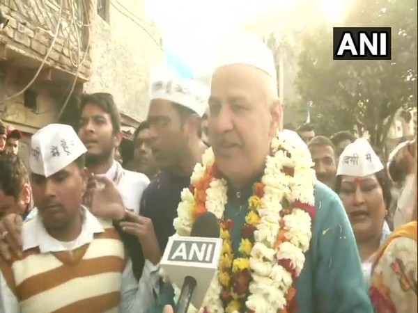 AAP leader Manish Sisodia speaking to ANI in his assembly constituency in Delhi on Wednesday. Photo/ANI 
