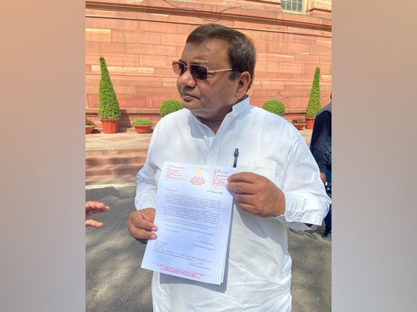 Aam Aadmi Party (AAP) MP Sushil Gupta speaking to ANI on Friday. Photo/ANI