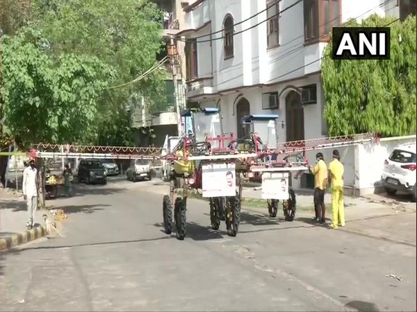 Japanese machines being used for sanitisation in Delhi. Photo/ ANI