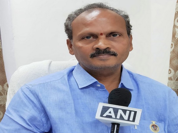 VMC City planner Lakshmana Rao speaks to ANI in Vijaywada on Wednesday. (Photo/ANI)