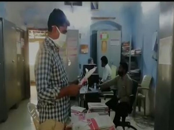    ACB officials conduct raid at Office of RDO in Andhra Pradesh's Nellore on Tuesday. Photo/ANI