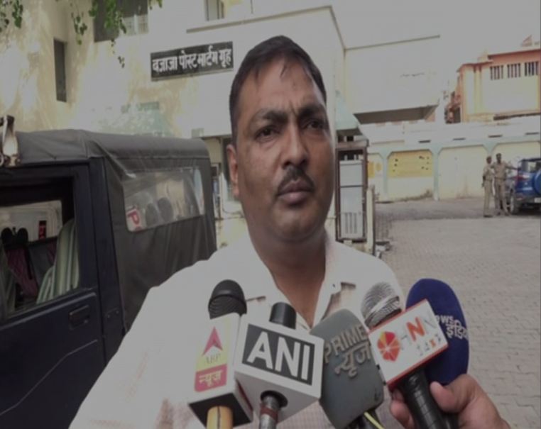 ACM Fort Agra Ambarish Kumar Bind speaking to reporters on Wednesday.
