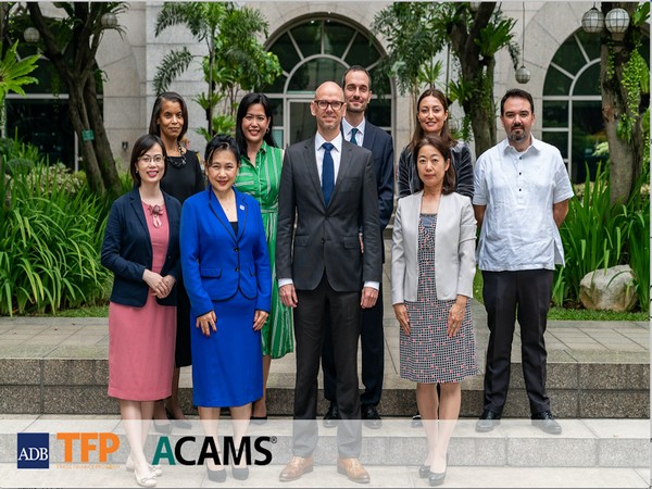 Versantvoort (third from left in first row) with ADB's TFP investment specialists Can Sutken and Nana Khurodze (third and fourth from left in second row)