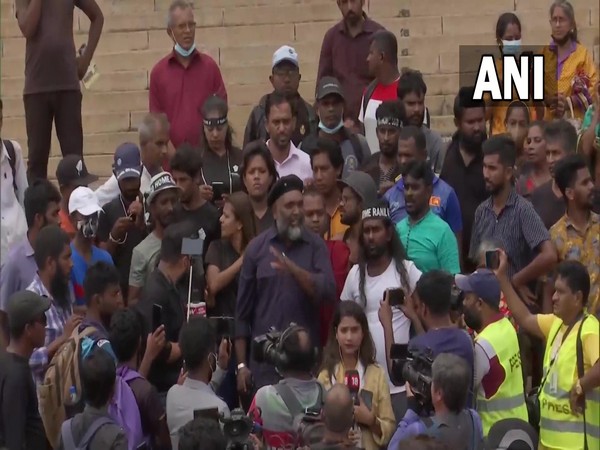 Protesters gather outside Presidential Secretariat after Ranil Wickremesinghe becomes new Sri Lankan President