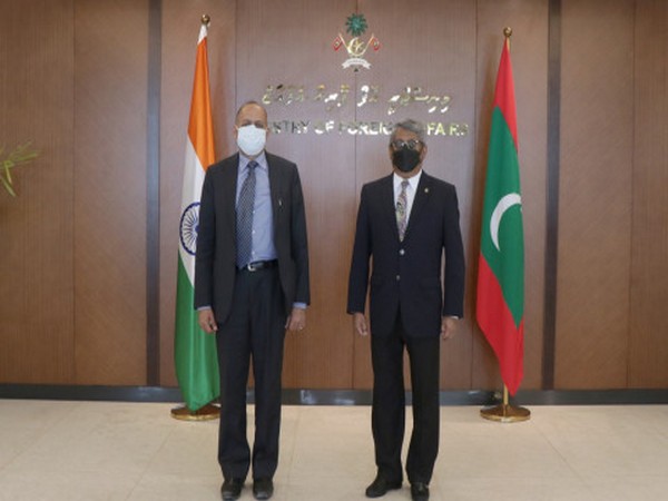 Indian Defence Secretary Ajay Kumar on Monday called on Maldives's Minister of State for Foreign Affairs, Ahmed Khaleel.