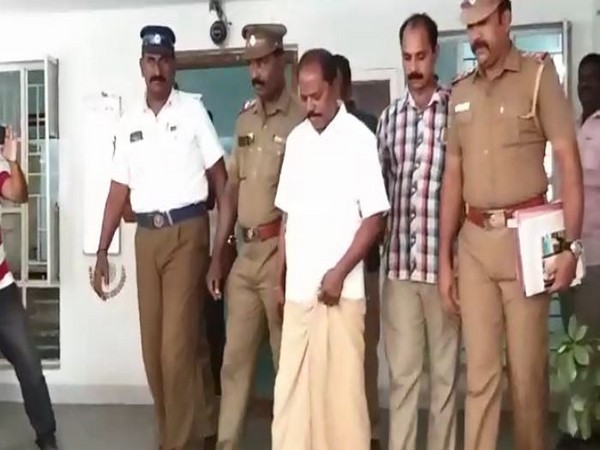 Ex-councillor, AIADMK being taken to judicial remand by police on Saturday. Photo/ANI