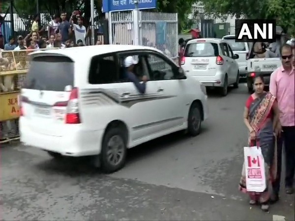 BSP chief Mayawati arriving at AIIMS to visit Arun Jaitley on Saturday. Photo/ANI