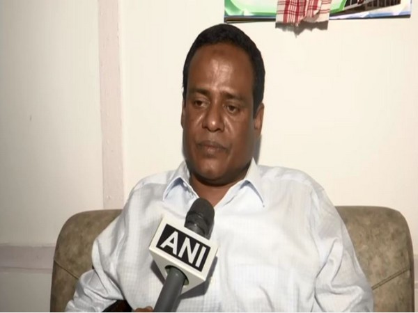 AIUDF MLA Karim Uddin Barbhuiya speaking to ANI in Guwahati on Tuesday. (photo/ANI)