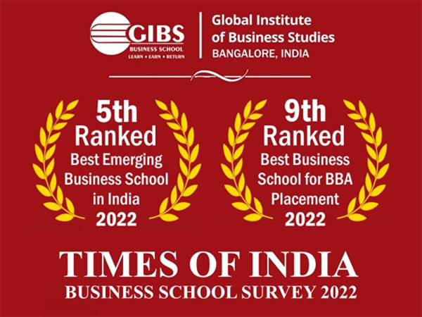 GIBS shines again as the 5th Best Emerging Business School and the 9th Best for BBA placement in India by the Times of India B-School Survey 2022