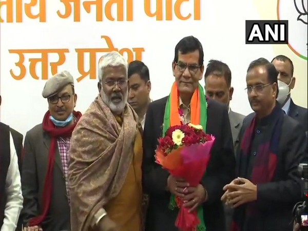 Former IAS officer AK Sharma joined BJP in Lucknow on Thursday. 