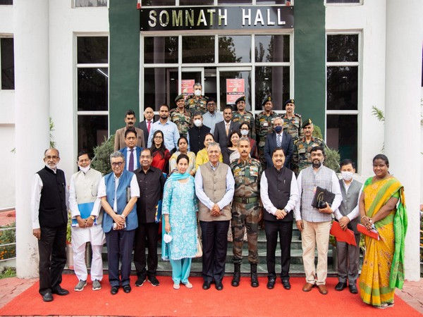 Parliamentary Committee visits Chinar Corps in J-K's Srinagar. (Photo/ANI)