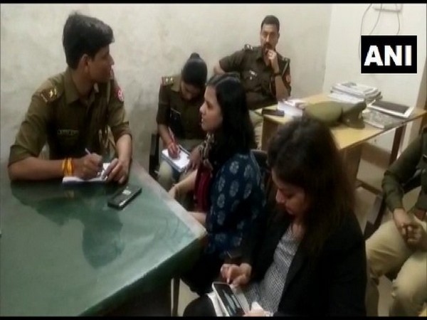 Visual of Amazon Prime's India head of original content Aparna Purohit at Hazratganj police station (Photo/ANI)