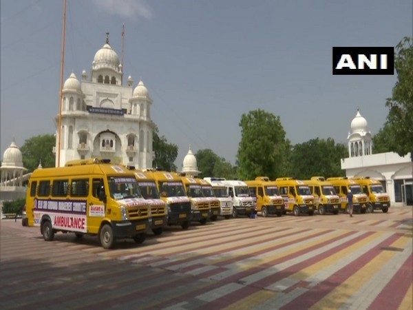 Ambulances provided by DSGMC will be be stationed in various parts of Delhi. (Photo/ANI)