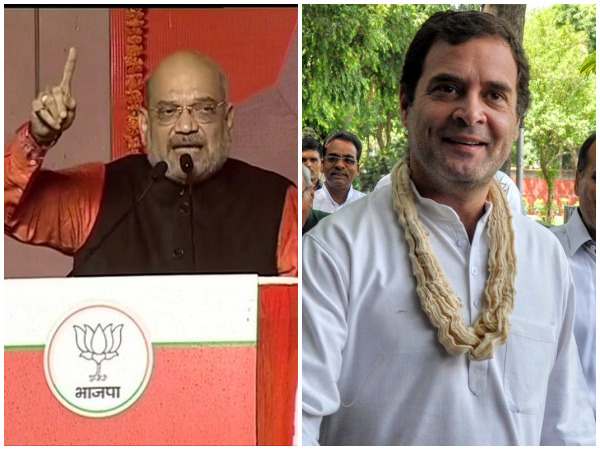 Home Minister Amit Shah and Congress president Rahul Gandhi