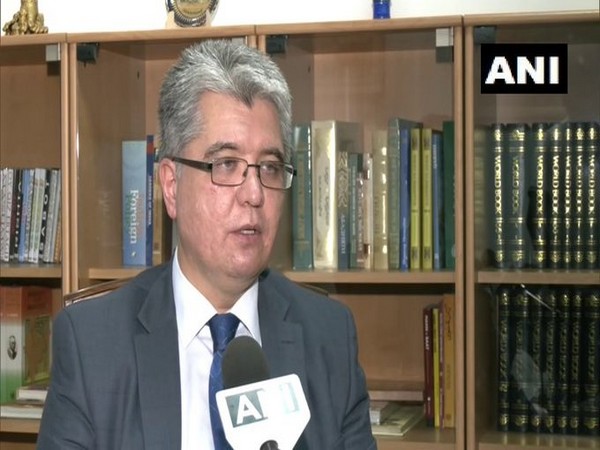 Uzbekistan's envoy to India 'Dilshod Akhatov' speaking with ANI on Sunday.