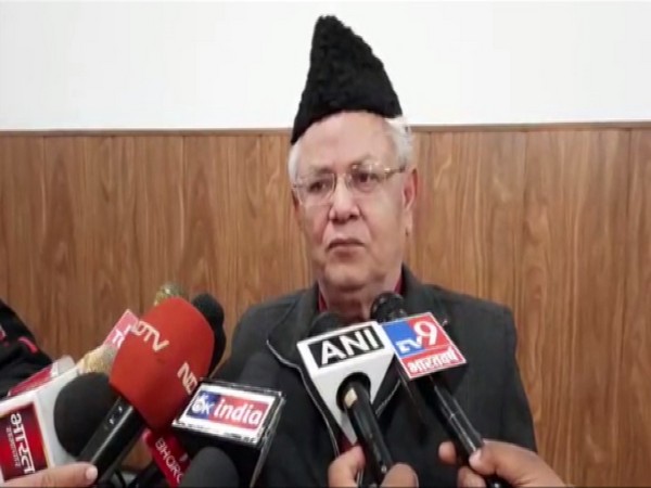 AMU spokesperson Rahat Abrar talking to reporters in Aligarh, UP on Tuesday. Photo/ANI