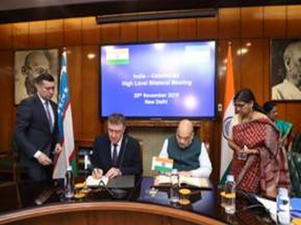Union Home Minister Amit Shah and his Uzbek counterpart Pulat Bobojonov ink agreement to enhance cooperation between India and Uzbekistan (Photo Credits: PIB)