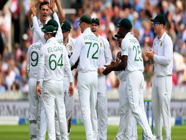 South African team celebrating a wicket. (Photo- ICC)