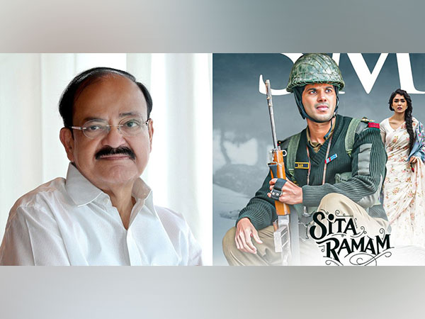 Venkaiah Naidu, Sita Ramam poster (Image source: Twitter)