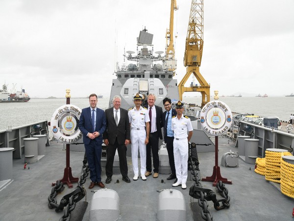 German delegation at Western Naval Command, Mumbai.