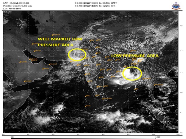 Picture depicting the low pressure areas (credit: IMD Twitter)