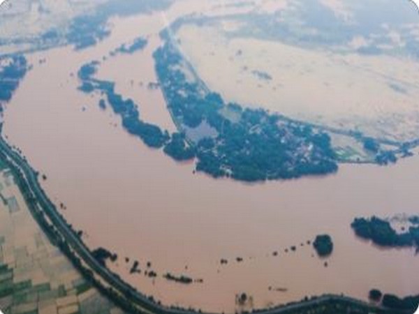 Aerial view of flood affected areas in Odisha 