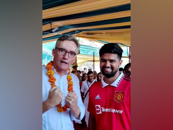 A grab from video posted by UK High Commissioner Alex Ellis