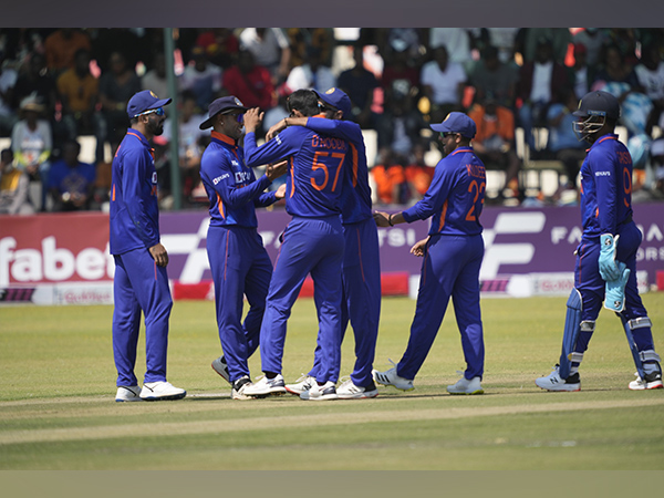 Team India during match with Zimbabwe. (Photo- BCCI Twitter)