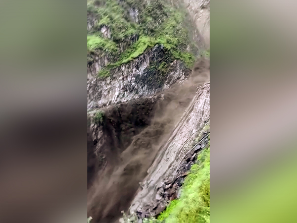 Cloudburst and heavy rain in Chamba's Bharmour area of Himachal Pradesh (Photo/ANI)
