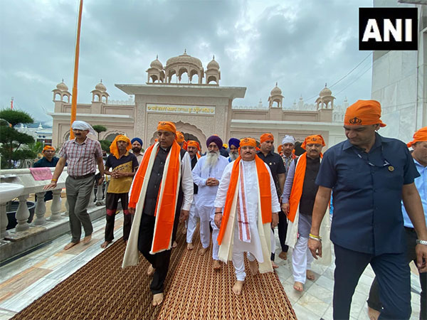 BJP President JP Nadda and CM Jairam Thakur visiting Gurudwara Paonta Sahib