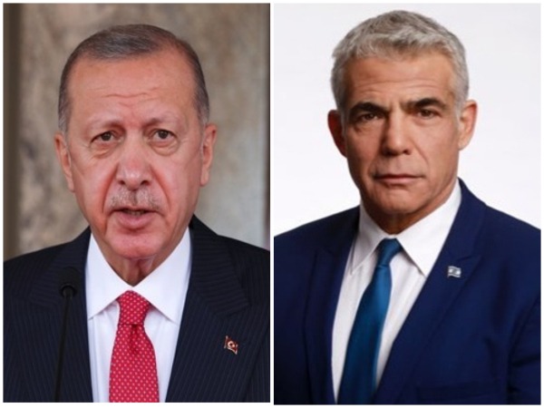 Turkish President Recep Tayyip Erdogan and Israeli Prime Minister Yair Lapid
