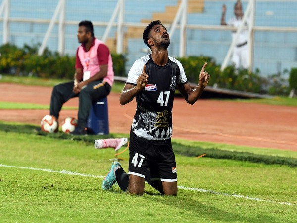 Mohammedan Sporting celebrating after scoring a goal against Jamshedpur FC (Image: AIFF)