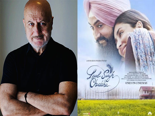 Anupam Kher and 'Lal Singh Chaddha' poster (Image source: Instagram)