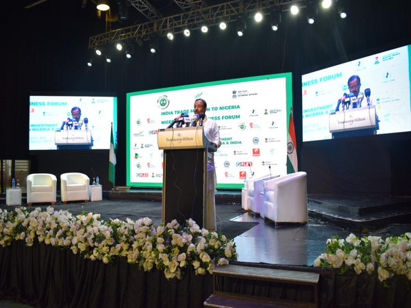 MoS V Muraleedharan addresses Nigeria-India Business Council in Abuja (Photo Credit: Twitter)