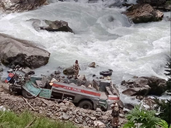 File picture of visuals from Pahalgam bus mishap site. ANI File Photo 