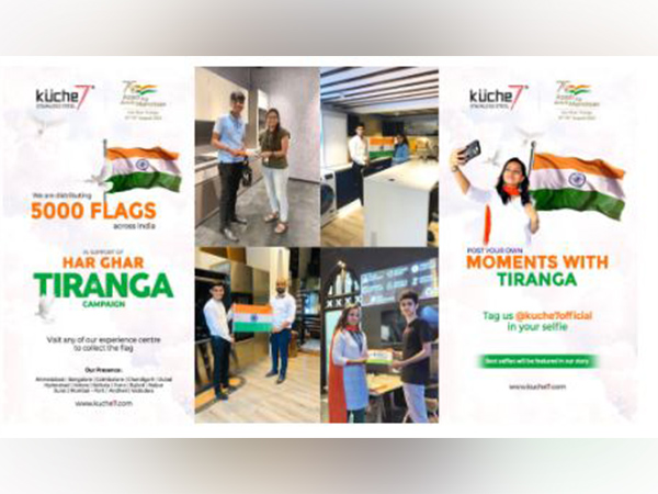 Kuche7 distributes National Flags all over India, supporting Govt's 'HarGharTiranga' Campaign