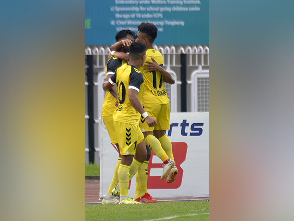 Hyderabad FC celebrate after beating TRAU FC in Durand Cup (Image: AIFF)