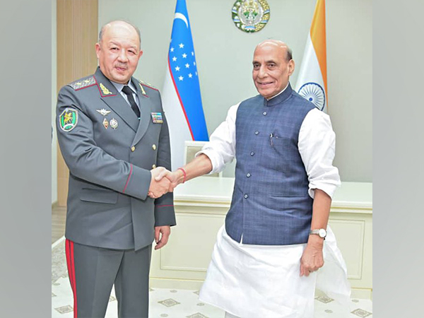 Rajnath Singh reviews India-Uzbekistan defence ties in Tashkent (Photo: Twitter/@rajnathsingh)