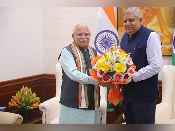 Haryana CM Manohar Lal Khattar meets Vice President of India, Jagdeep Dhankhar