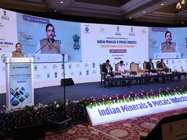 Union Minister of Coal, Mines and Parliamentary Affairs Pralhad Joshi addresses an event in New Delhi. 
