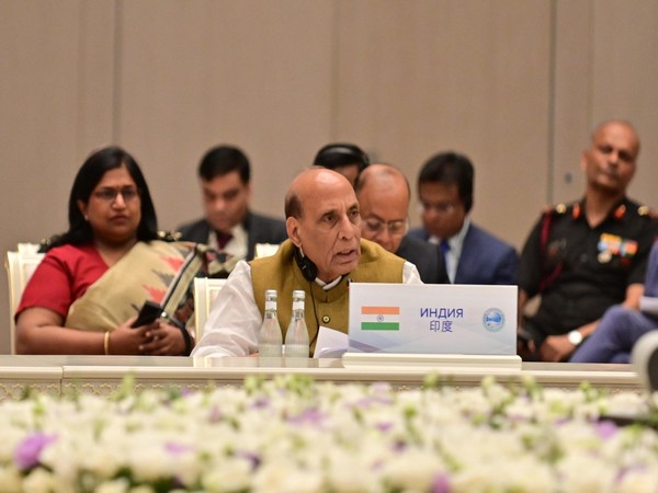 Union Defence Minister Rajnath Singh at during Defence Ministers' meet at Shanghai Cooperation Organisation in Uzbekistan 